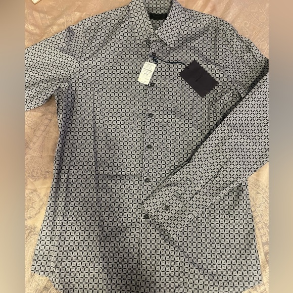Prada Mens Camicia Cotton Shirt Sz 16.5/L - Picture 3 of 12